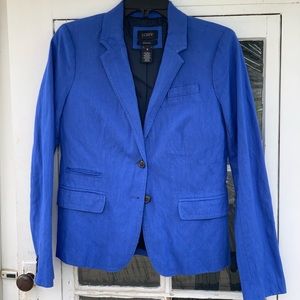 J. Crew Schoolboy Jacket, Size 6, Bright Blue, Gently Used